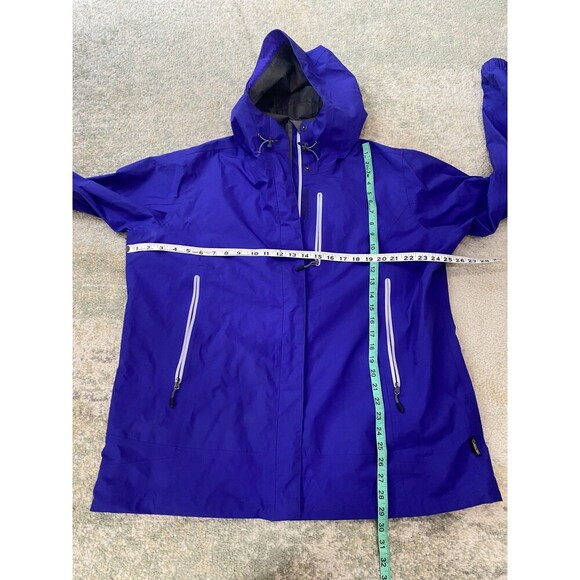 Cabelas Goretex 2XL Waterproof Wind Rain Mens Hooded Full Zip Coat Jacket Purple - Picture 5 of 9